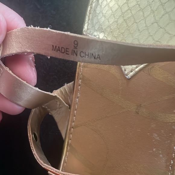 🧡SAM & LIBBY Orange & Gold Sandals Size 9 - Picture 8 of 8